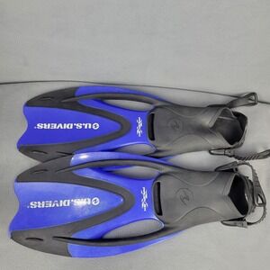 US Divers Proflex Snorkeling Fins‎ Men's 7-10 Black Dual-Composite Vented Blades
